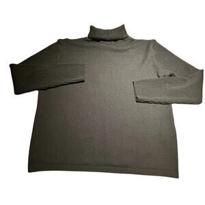 Vintage MONDI Women's Virgin Wool Oversized Turtleneck Sweater Ribbed Lng Sleeve